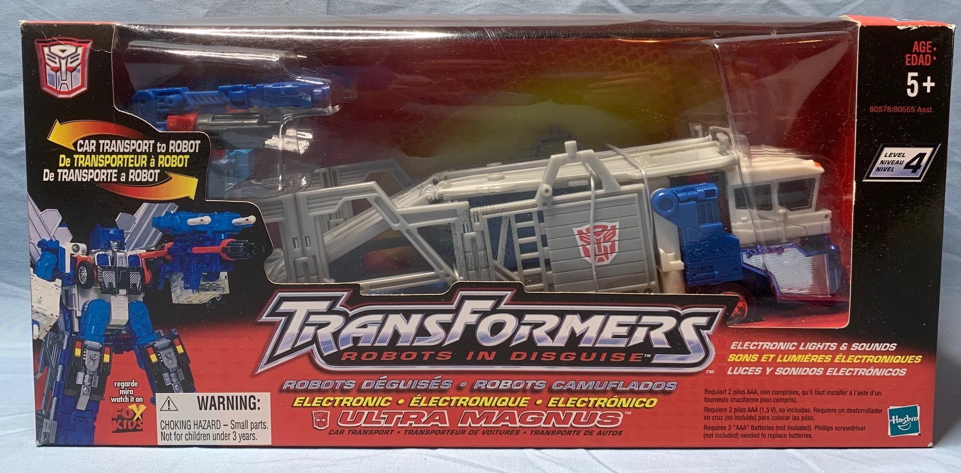 Transformers RID Robots in Disguise Deluxe Electronic light & Sound ULTRA MAGNUS Transport Truck (2001 Hasbro)