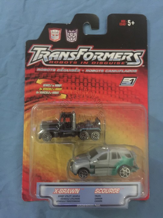 TRANSFORMERS X-BRAWN AND SCOURAGE ROBOTS IN DIGUISE 2 PACK