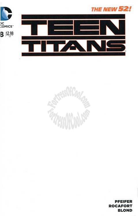 TEEN TITANS #8 BLANK VARIANT