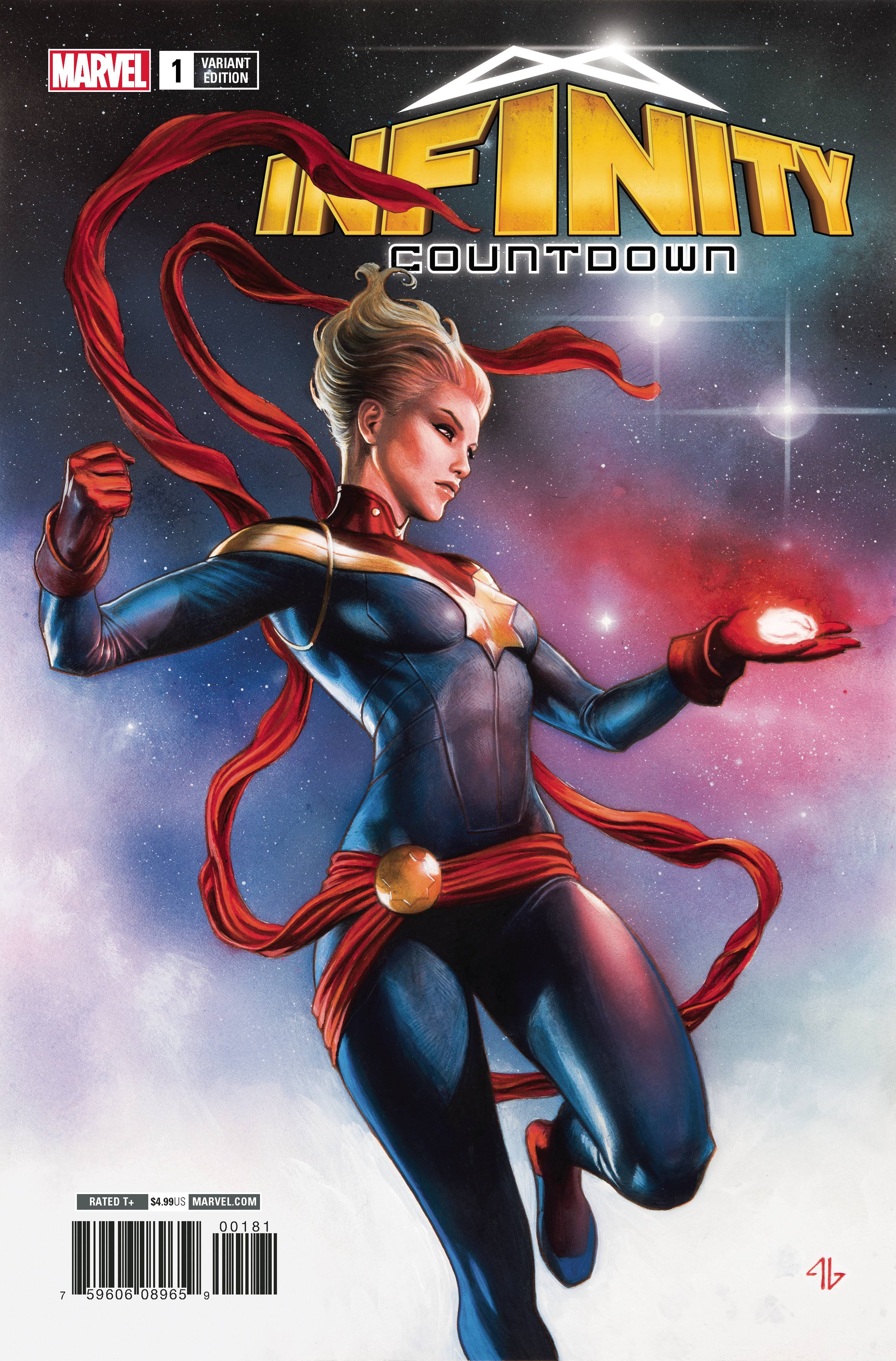 INFINITY COUNTDOWN #1 (OF 5) CAPTAIN MARVEL HOLDS INFINITY STONE GRANOV VARIANT