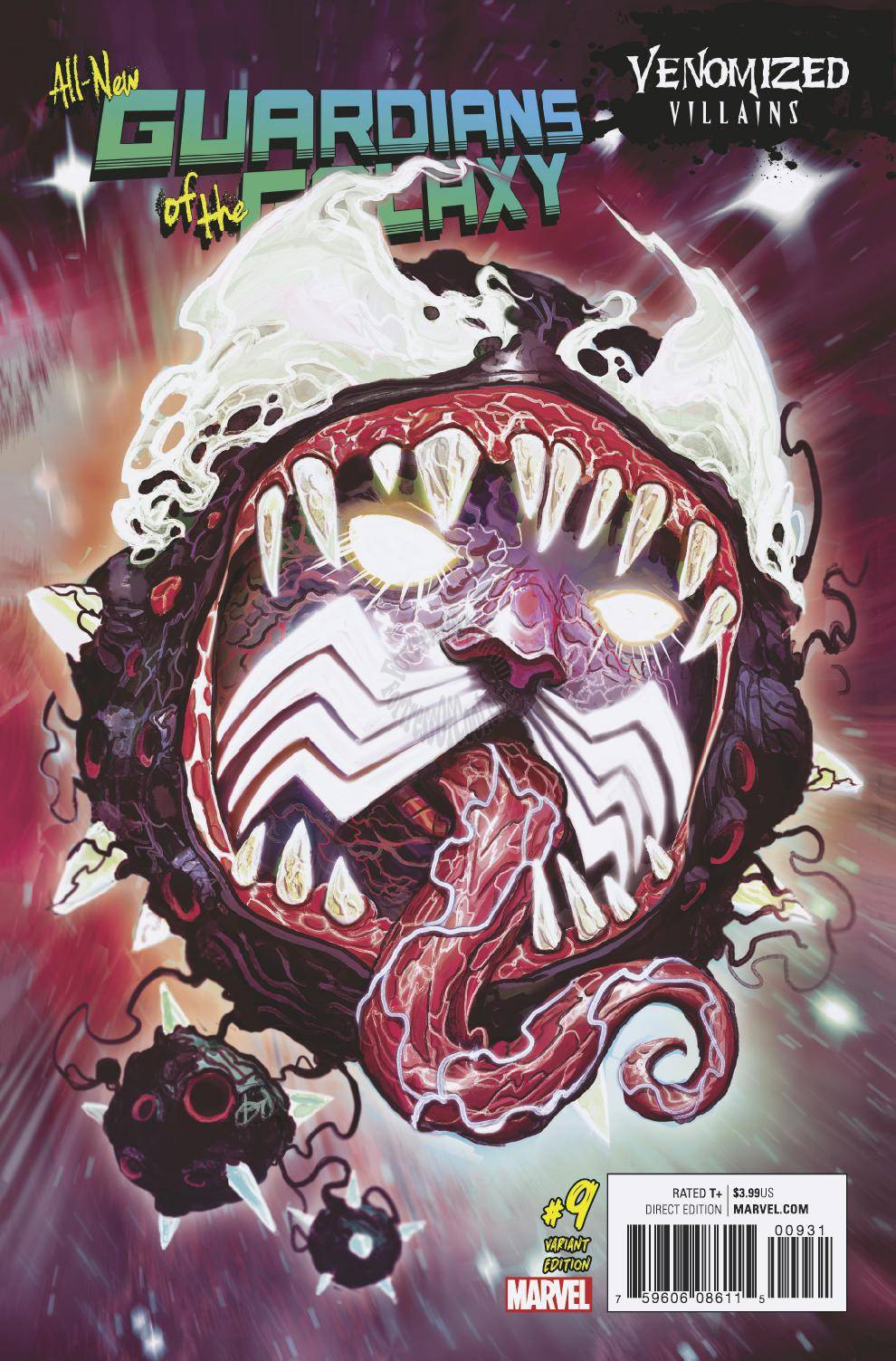 ALL NEW GUARDIANS OF THE GALAXY #9 VENOMIZED EGO VARIANT