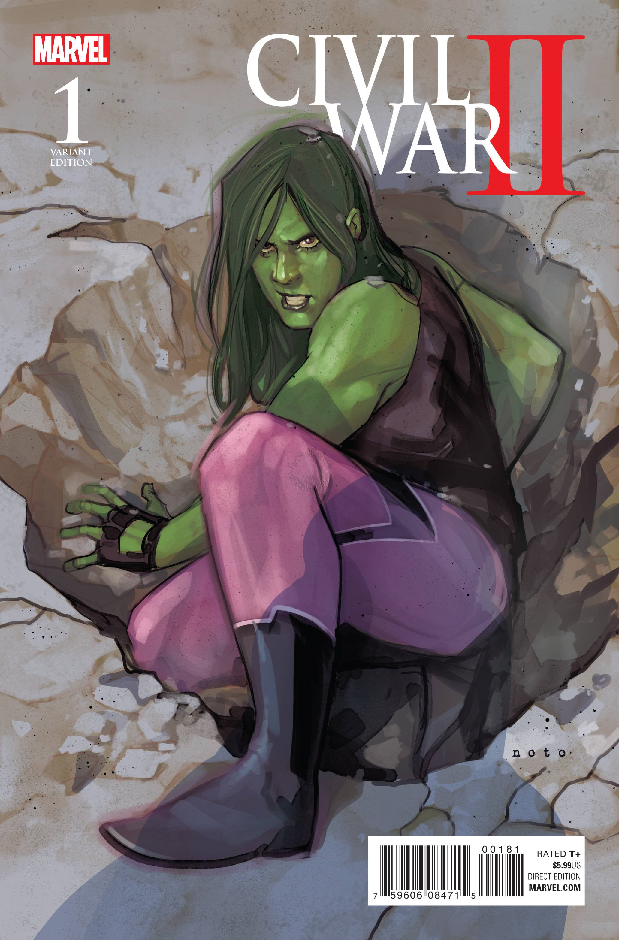 CIVIL WAR II #1 (OF 8) NOTO SHE-HULK VARIANT