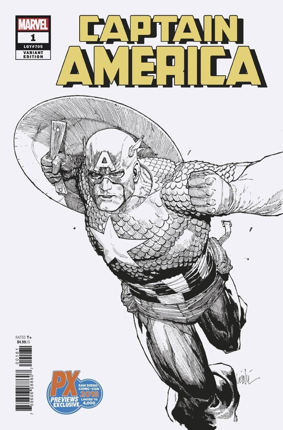 CAPTAIN AMERICA #1 SDCC 2018 VARIANT