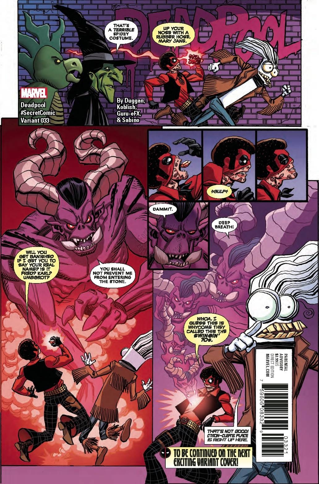 DEADPOOL #33 KOBLISH SECRET COMICS VARIANT SE