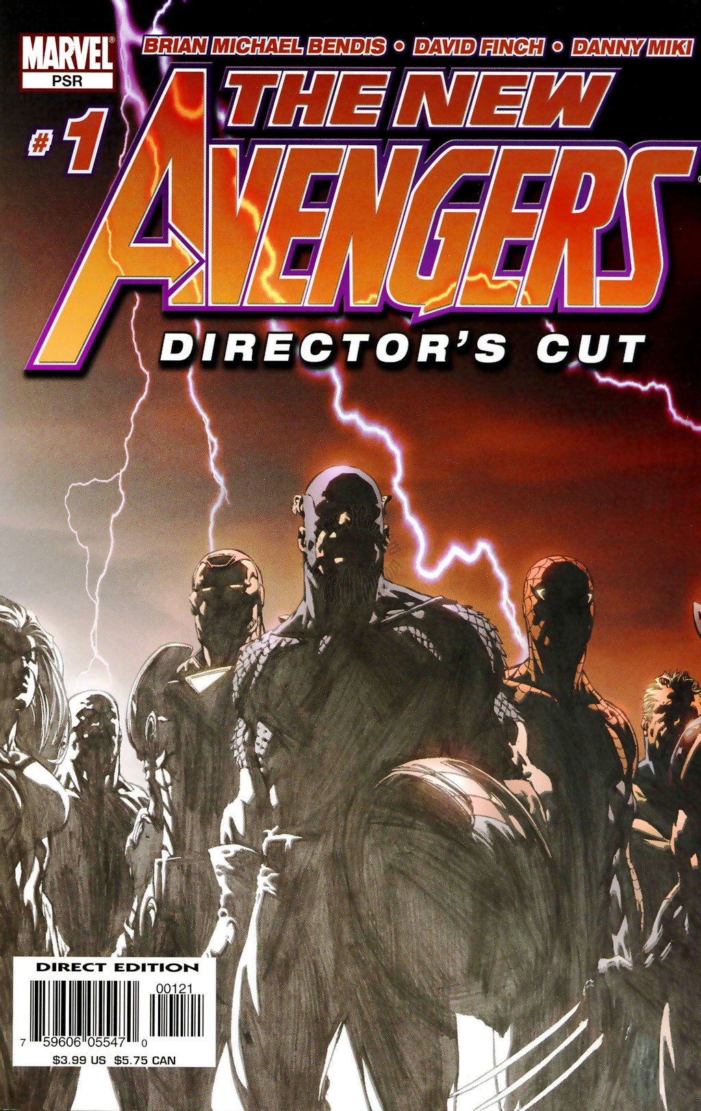 THE NEW AVENGERS #1 RARE DIRECTORS CUT VARIANT EDITIION