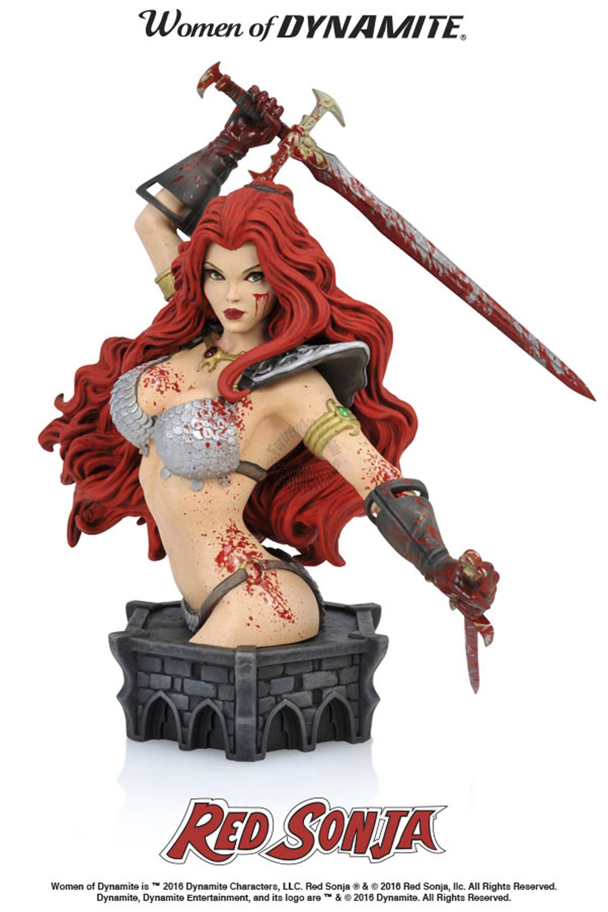 RED SONJA ARTHUR ADAMS WOMEN OF DYNAMITE BUST BLOOD VARIANT