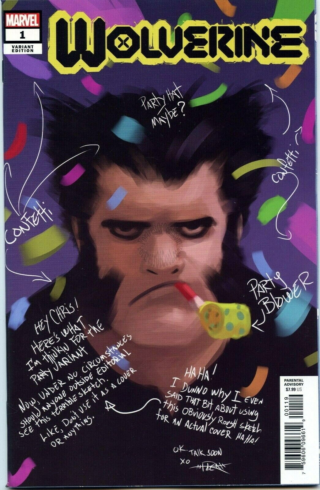 WOLVERINE #1 PARTY SKETCH VARIANT DX (One Per Store Incentive)