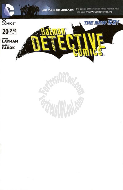 DETECTIVE COMICS #20 WE CAN BE HEROES BLANK VARIANT