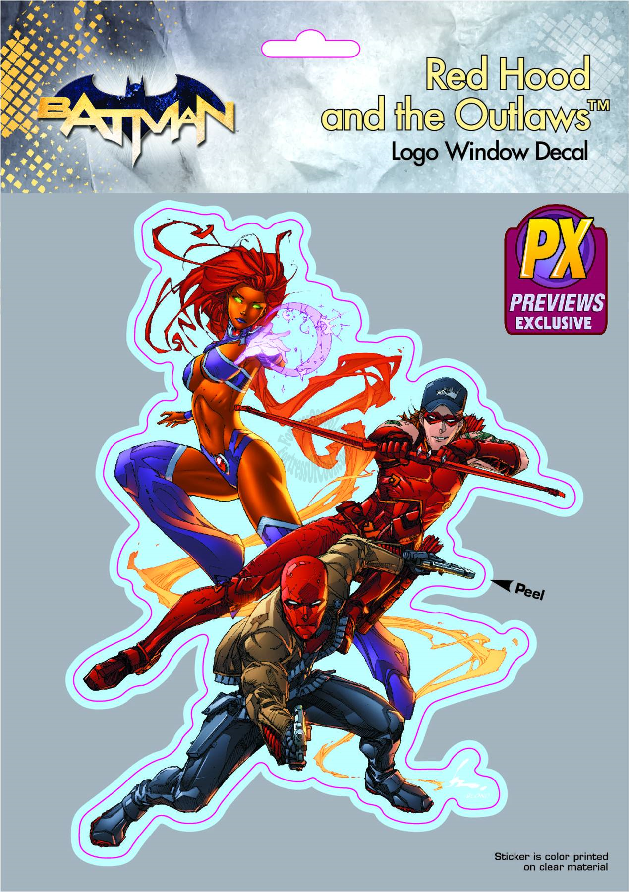 RED HOOD & THE OUTLAWS PX EXCLUSIVE DC HEROES VINYL DECAL