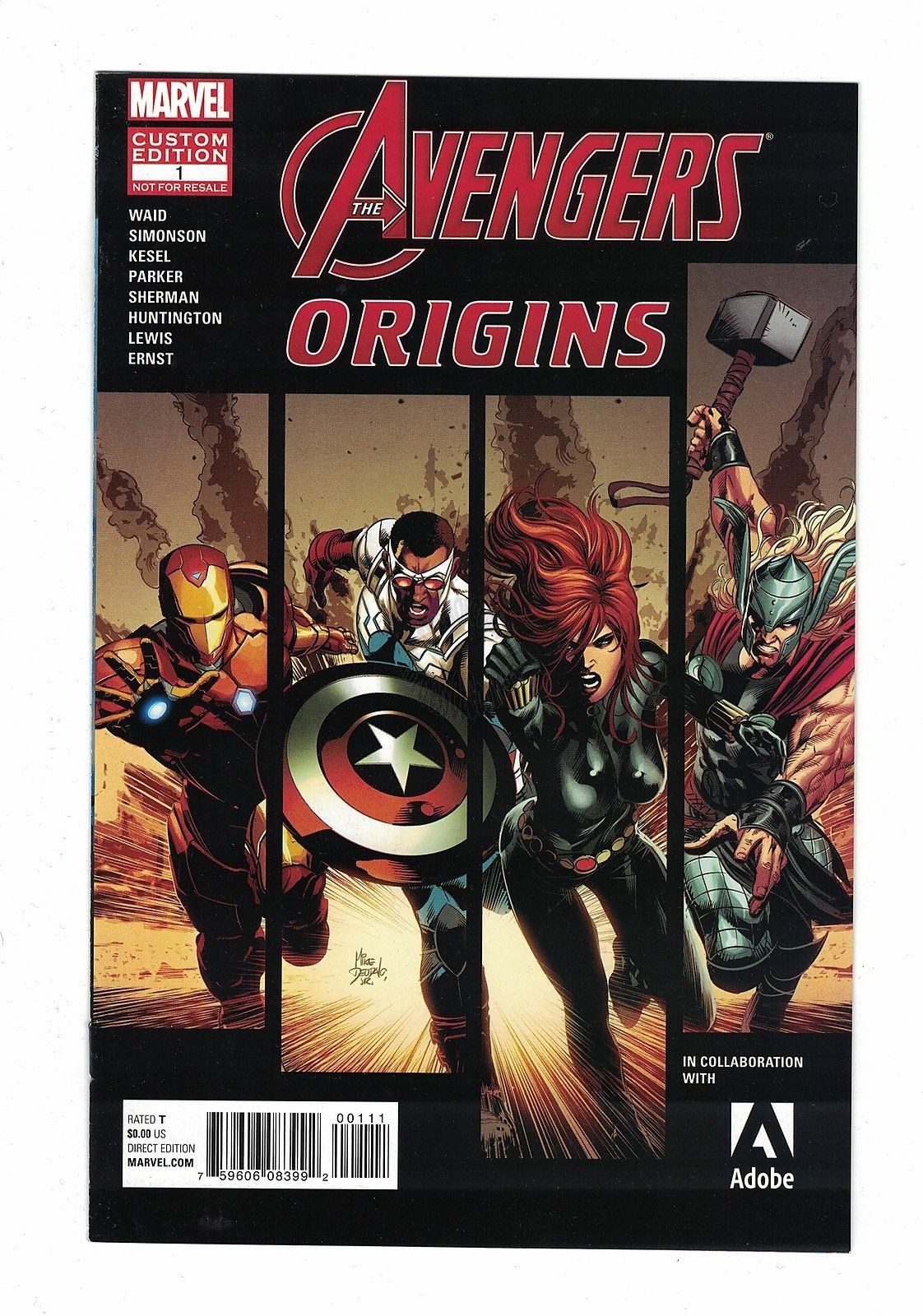 Avengers Origins #1 - Adobe Custom Edition - SDCC 2015