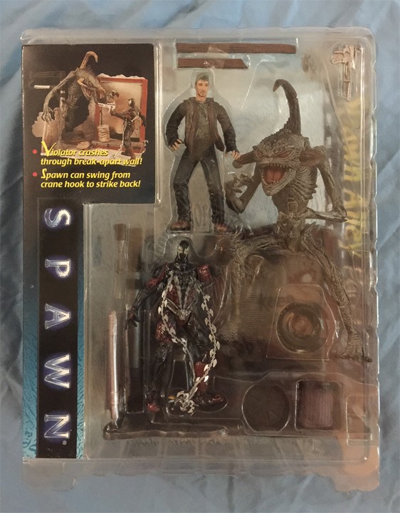 SPAWN ALLEY MOVIE PLAY SET & BUM (TODD MCFARLANE) COMIC STORE EXCLUSIVE FIGURES