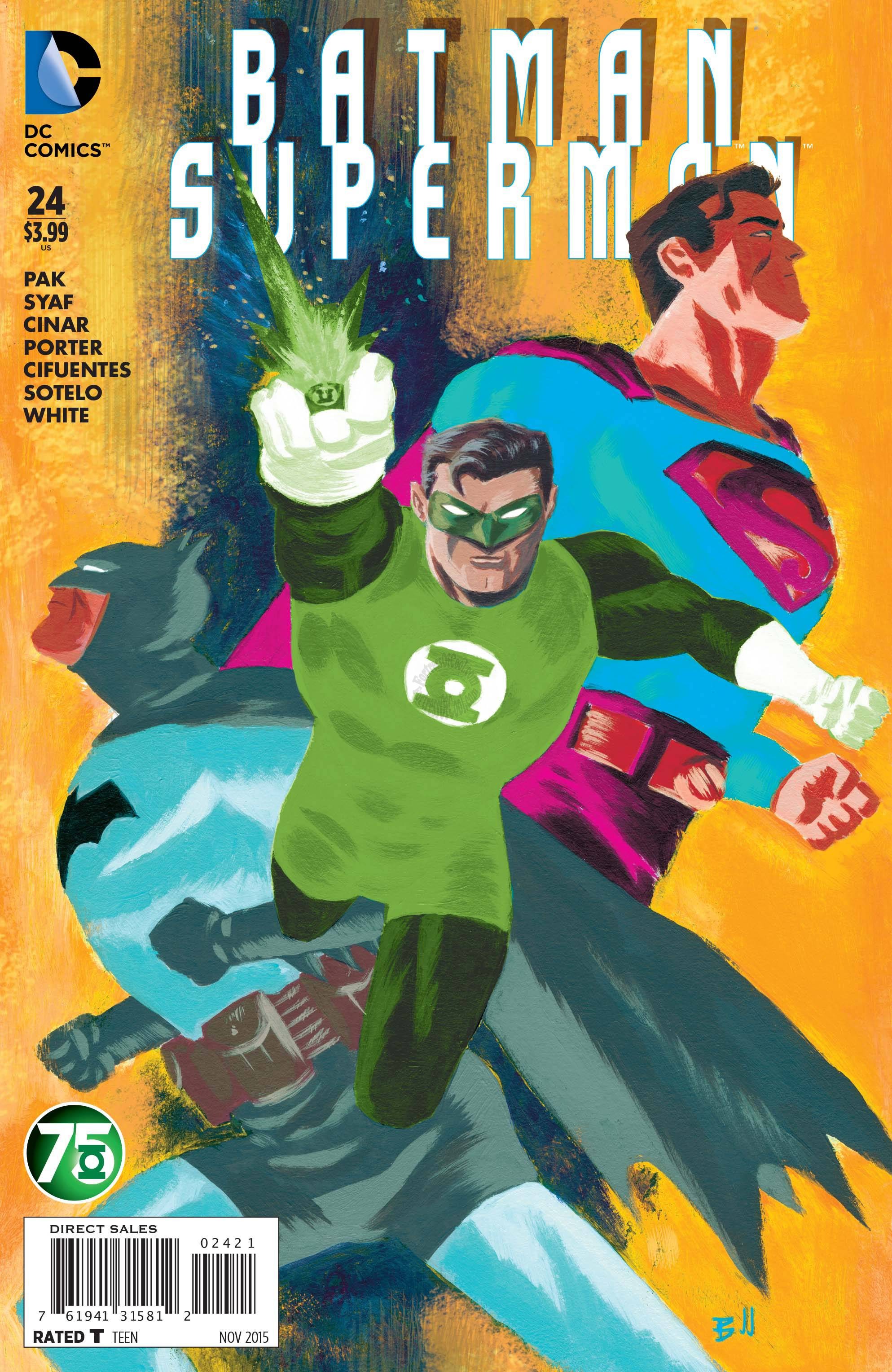 BATMAN SUPERMAN #24 GREEN LANTERN 75 VARIANT