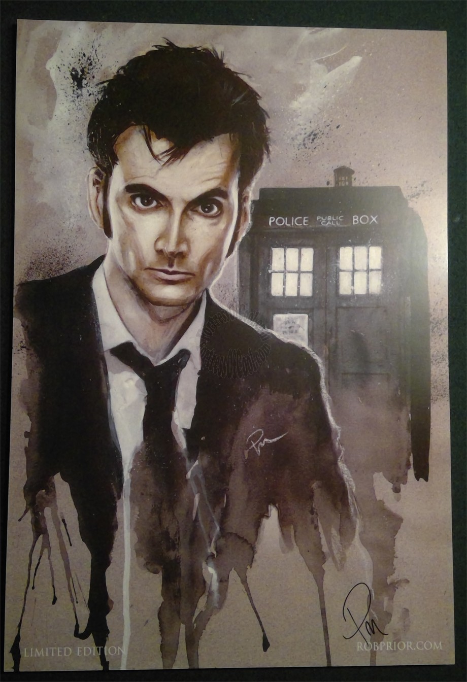 DOCTOR WHO - David Tennant Print - HAND SIGNED BY ARTIST ROB PRIOR