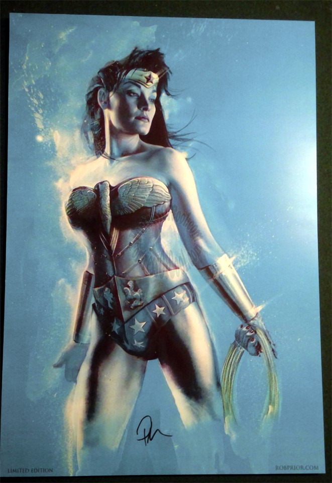 WONDER WOMAN PRINT - HAND SIGNED BY ARTIST ROB PRIOR