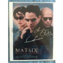 MATRIX AUTOGRAPHED 8X10 PHOTO - SIGNED BY KEANU REEVES, LAURENCE FISHBURNE, and CARRIE-ANNE MOSS