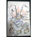 THOR - Andy Lee Signed Original Con Style Fan Painting