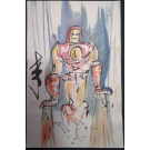 Iron Man - Andy Lee Signed Original Con Style Fan Painting