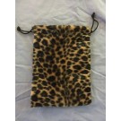 LEOPARD FAUX FUR DICE BAG