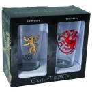 GAME OF THRONES PINT GLASS SET TARGARYEN & LANNISTER